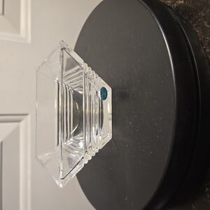 Tiffany & Co Metropolis Crystal Square Trinket Bowl Dish Chipped